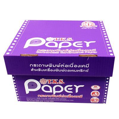 กระดาษต่อเนื่องเคมี ไม่มีเส้น ขนาด 9 x 11 นิ้ว 4 ชั้น T.K.S.